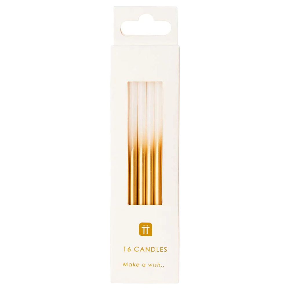 Talking Tables - Luxe Gold Ombre Candle - 10cm - 16pc