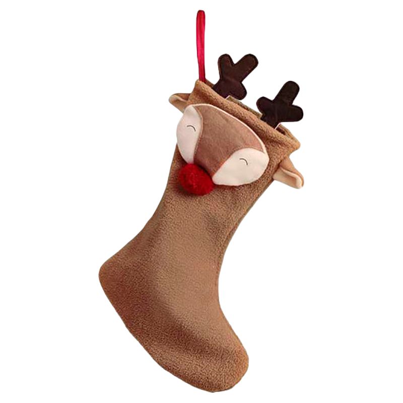 Ginger Ray - Reindeer Shaped Stocking - Brown