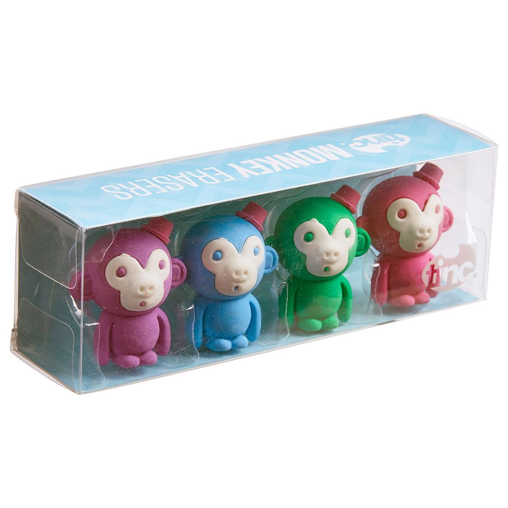 Tinc - Monkey Eraser - 4pcs