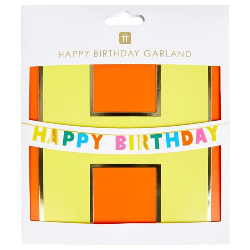 Talking Tables - Brights Happy Birthday Garland - 3M