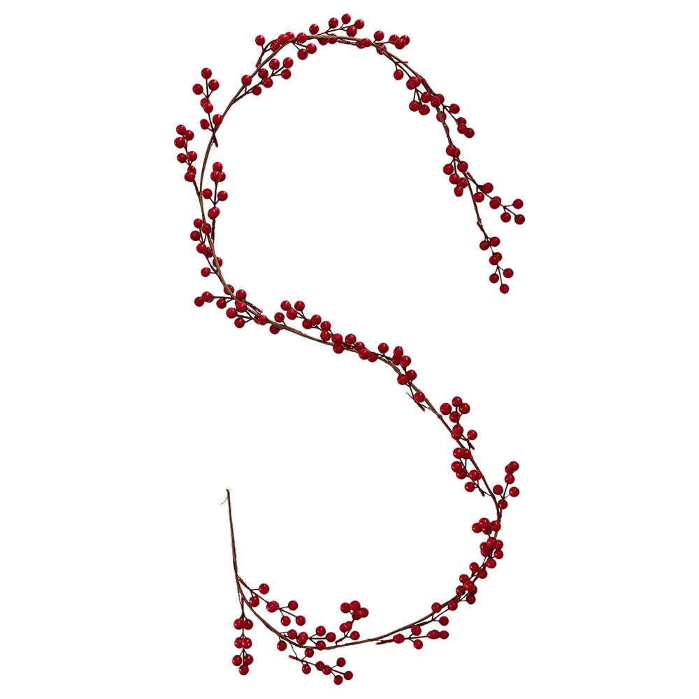 Ginger Ray - Berry Foliage Christmas Garland - Red