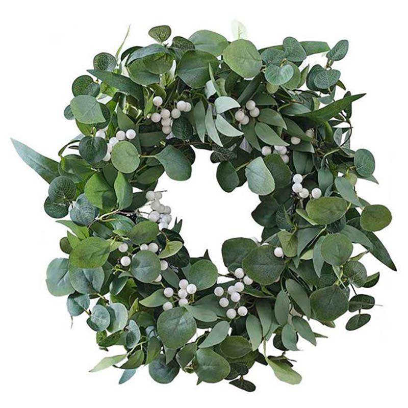 Ginger Ray - Eucalyptus & White Berries Wreath - Green