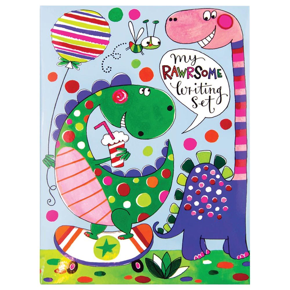 Rachel Ellen Designs - Writing Set Wallet - Rawr-some Set Dinosaurs