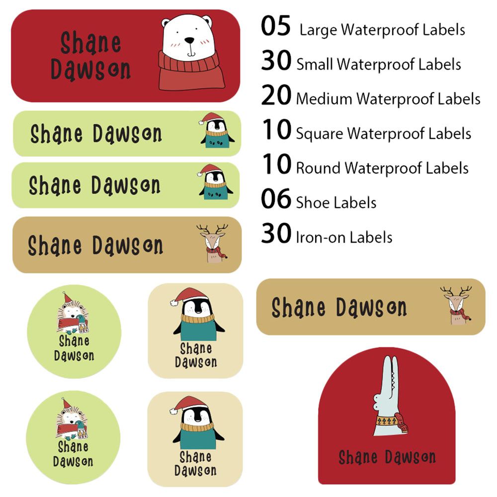 My Labels - Shoe & Iron On Waterproof Labels - Reindeer