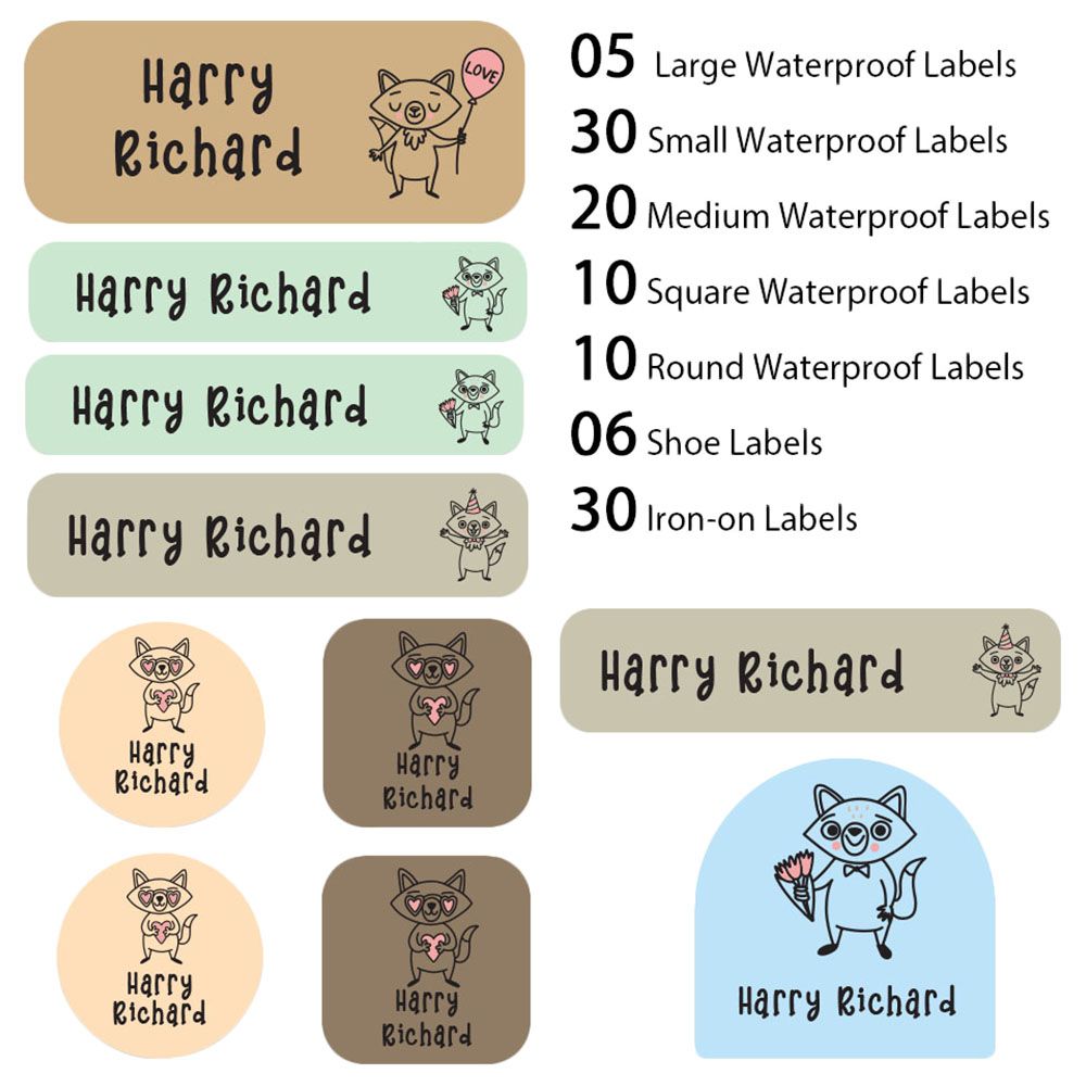 My Labels - Shoe & Iron On Waterproof Labels - Love Animals