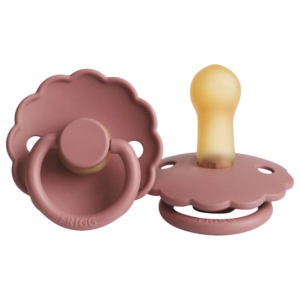 FRIGG - Daisy Latex Pacifier 6-18M S2 - Powder Blush