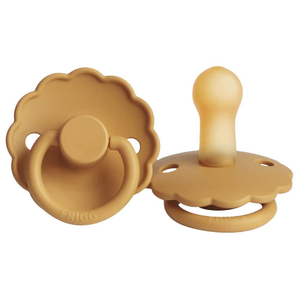 FRIGG - Daisy Latex Pacifier 6-18M S2 - Honey Gold