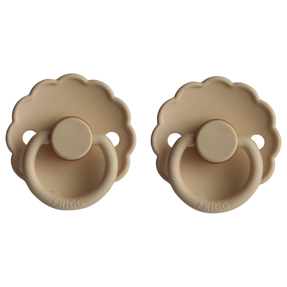 Frigg - Daisy Latex Pacifier 0-6M 2-Pack S1 - Croissant