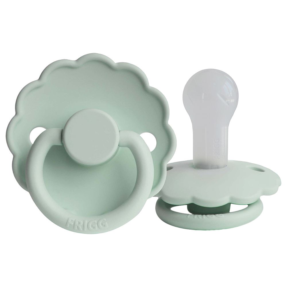 Frigg - S2 Daisy Silicone Pacifier - 6-18 Months - Seafoam