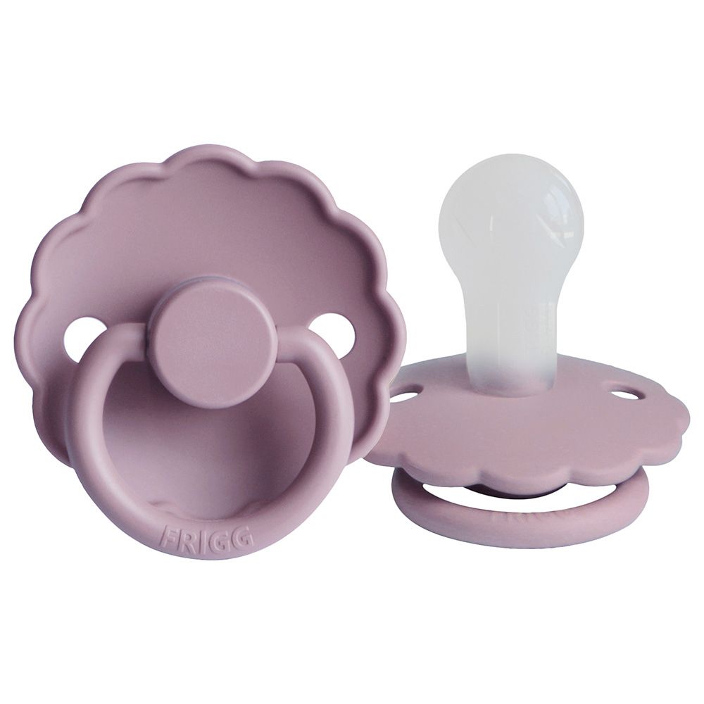 Frigg - S1 Daisy Silicone Pacifier - 0-6 Months - Heather