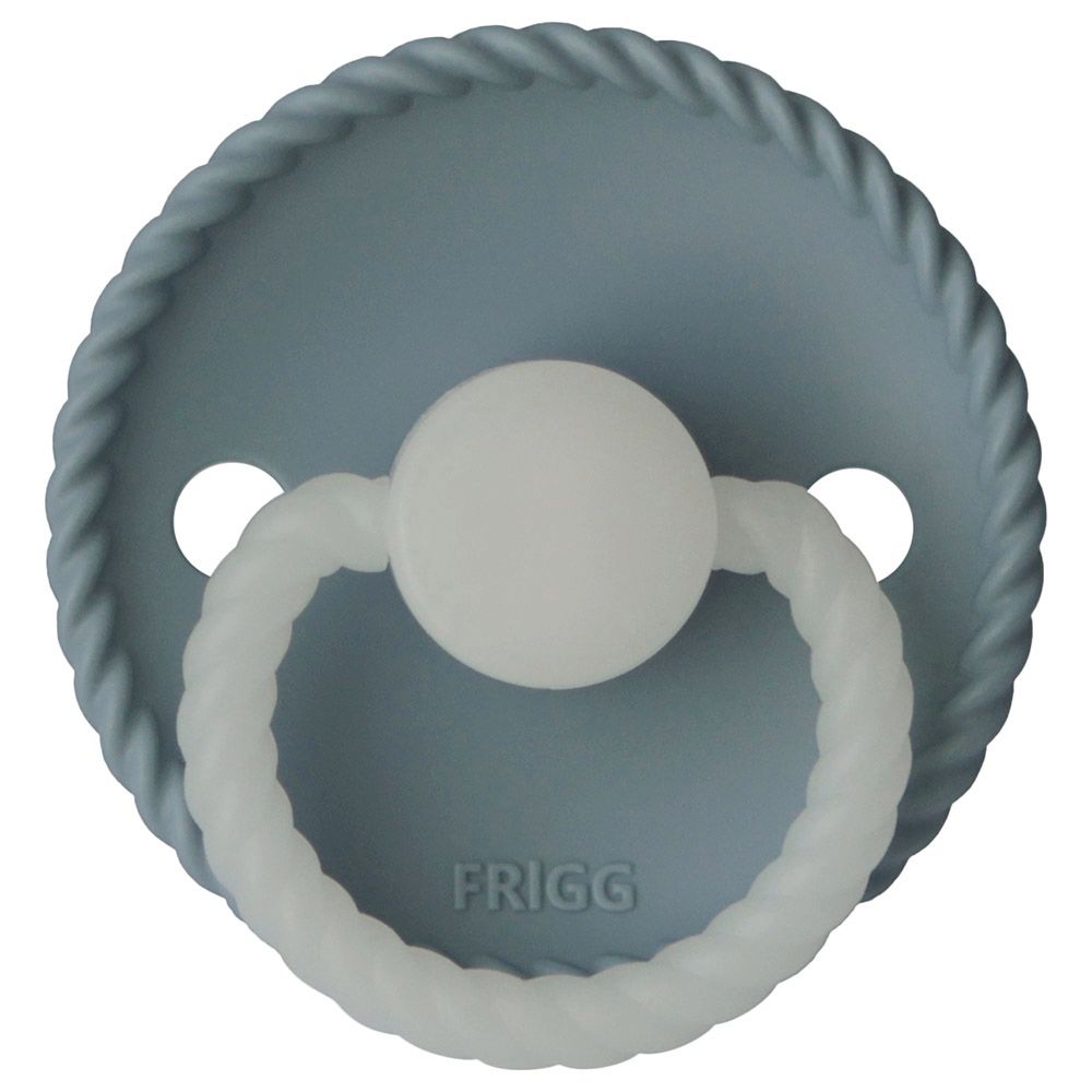 Frigg - Rope Silicone Pacifier 0-6M S1 - Stone Blue Night