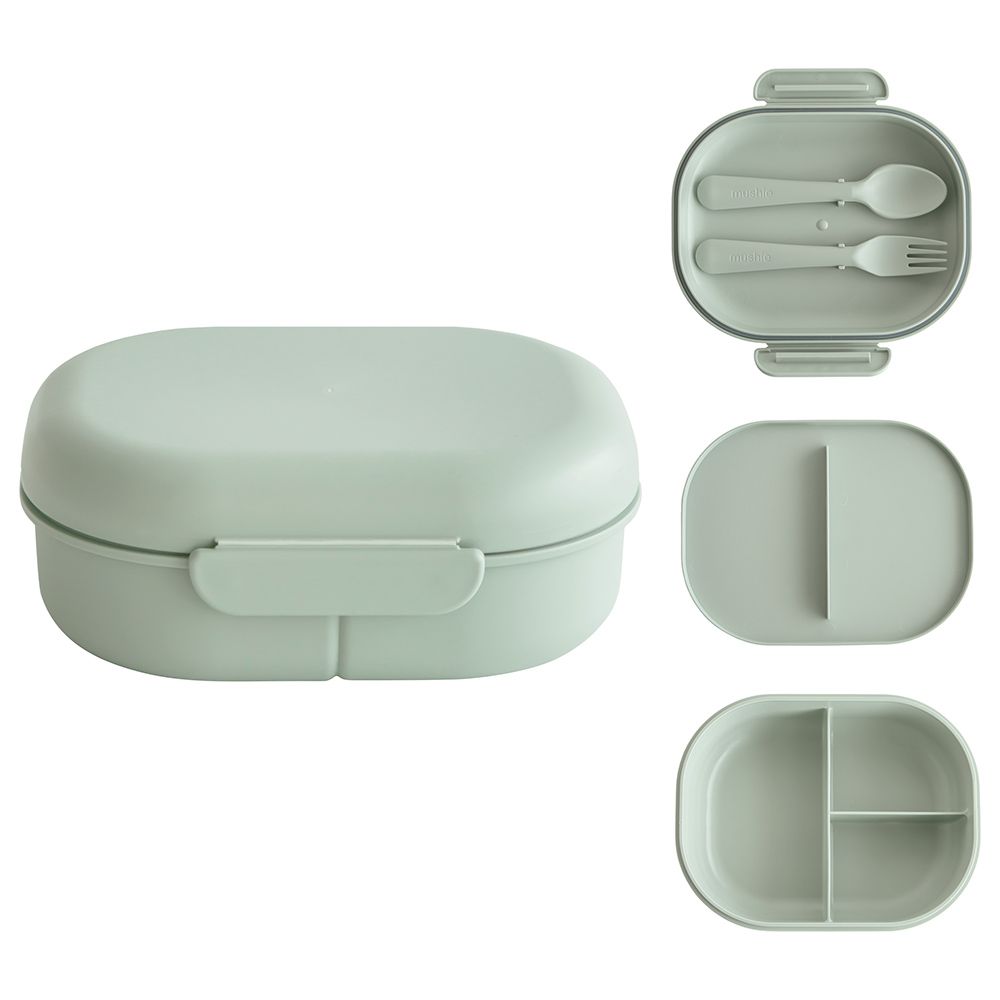 Mushie - Lunchbox With 3 Compartments - Sage