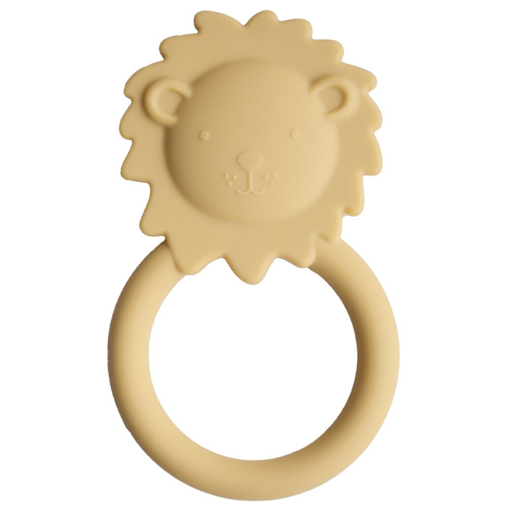 Mushie - Teether Lion - Soft Yellow