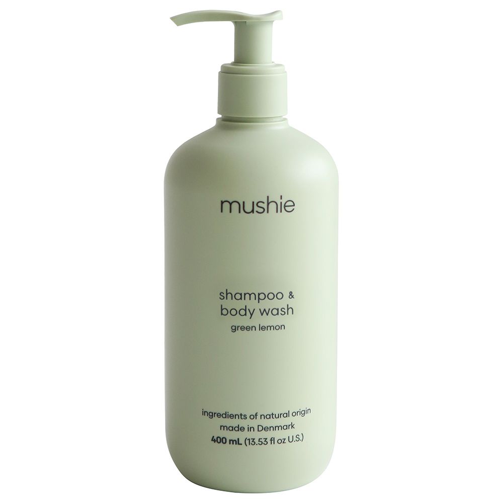 Mushie - Baby Shampoo & Body Wash - Green Lemon - 400ml