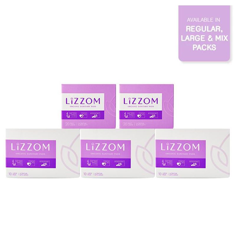 Lizzom Basic Bundle Pack - 30 Large Pads & 40 Liners