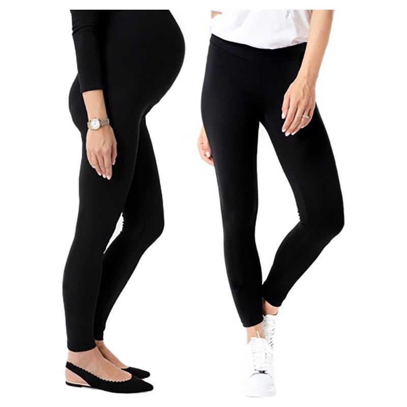 Accouchee - Easy Bottom Legging Twin Set 2 - Black