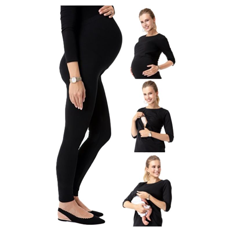 Accouchee - Supersoft Easy Duo 2 Pc Maternity Set - Black