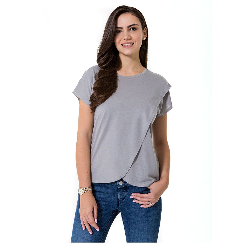 Accouchee - Handy Top for Pregnancy/Nursing - Grey