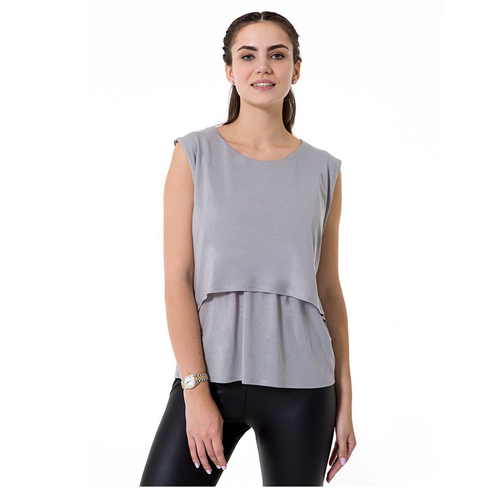 Accouchee - Spatious Breastfeeding Top - Grey