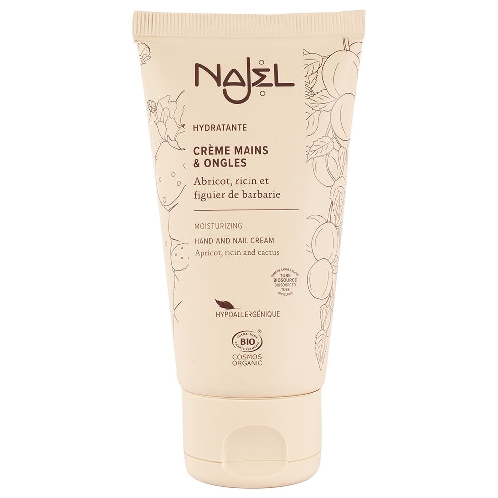 Najel Organic Skincare - Moisturizing Hand Cream Apricot & Cactus Oil 75ml