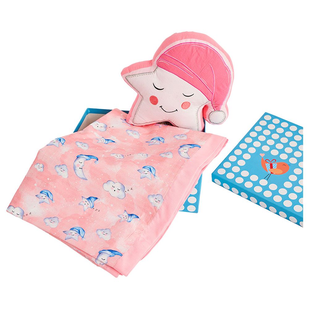 Little West Street - "Snuggle Time" Set w/ Blanket - Pink