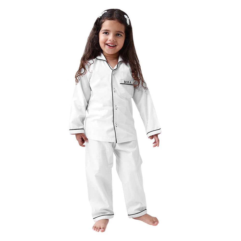 Little West Street Solid Mira Pajama 2-pc Set White