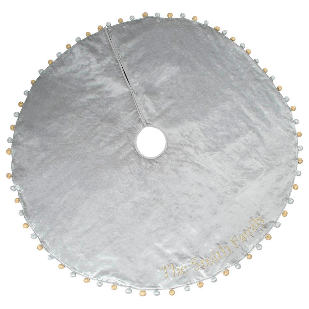 Little West Street - Pom Pom Tree Skirt - Silver/Gold