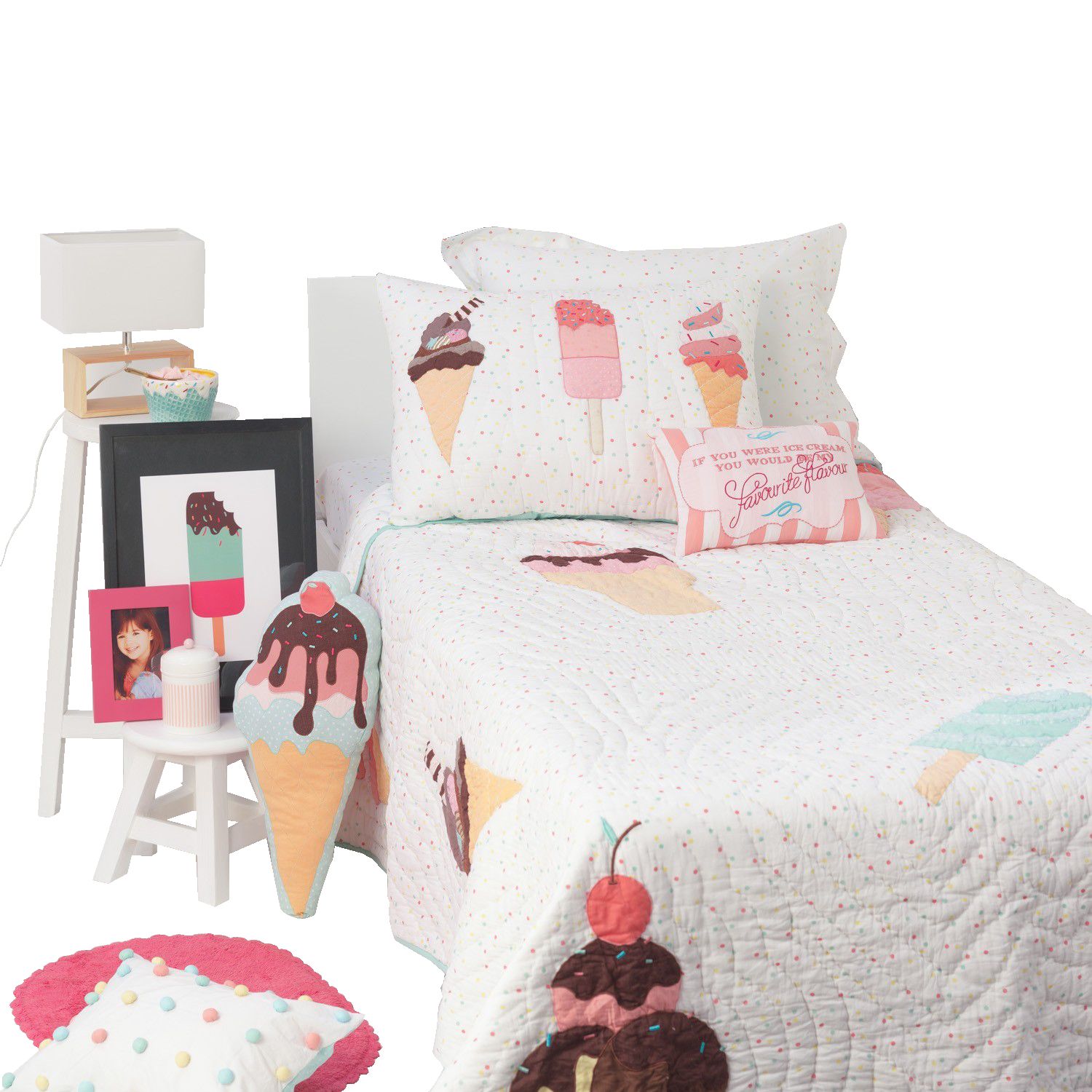 Little West Street - Kids Scoops & Smiles 5-Pcs Bedding Set