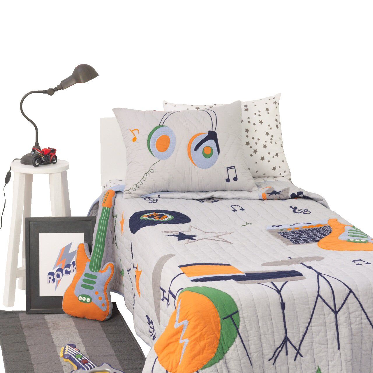 Little West Street - Kids Rockstar 5-Pcs Bedding Set