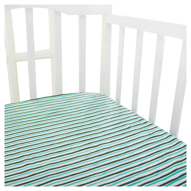 Striped crib sheet top