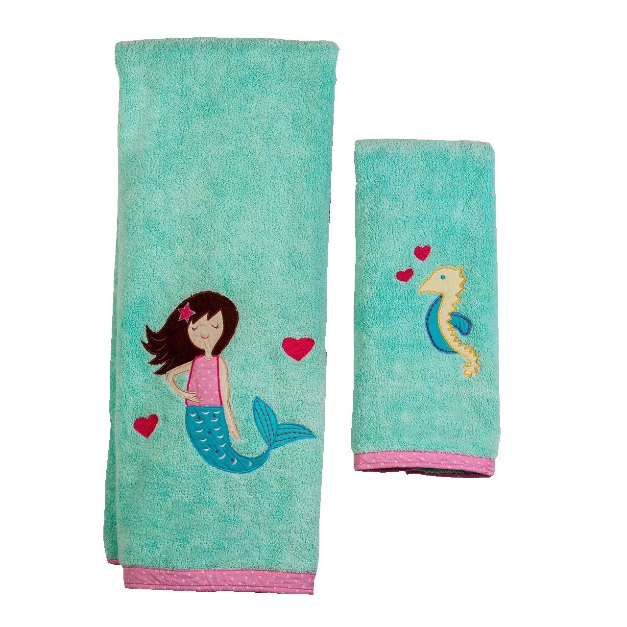 Little West Street - Kids Mermaid Bath & Hand Towel Set