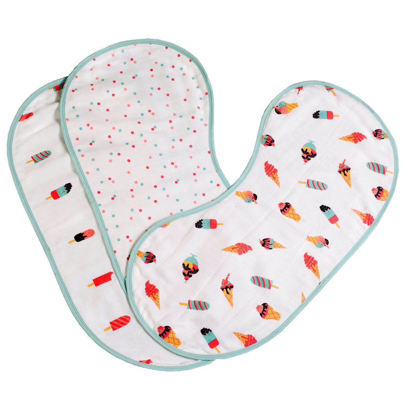 Little West Street - Baby Scoops & Smiles Burp Cloth Set