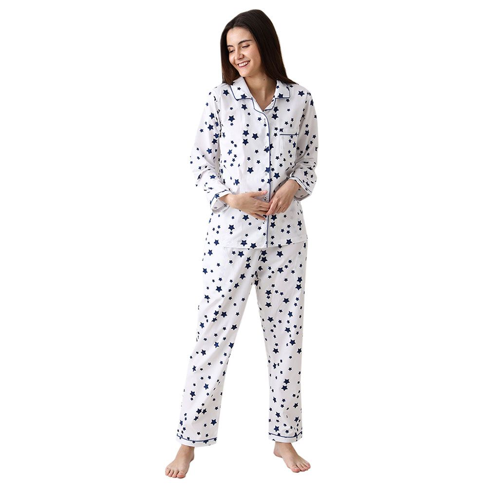 Little West Street - Women Navy Stars Pajama Set