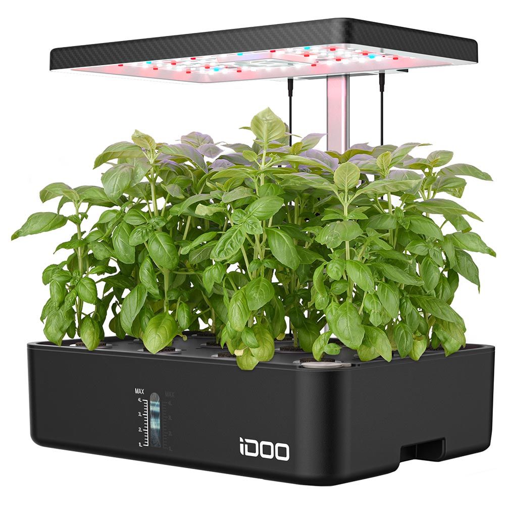 Renpho - Idoo 12 Pods Hydroponics Growing System Kit - Black