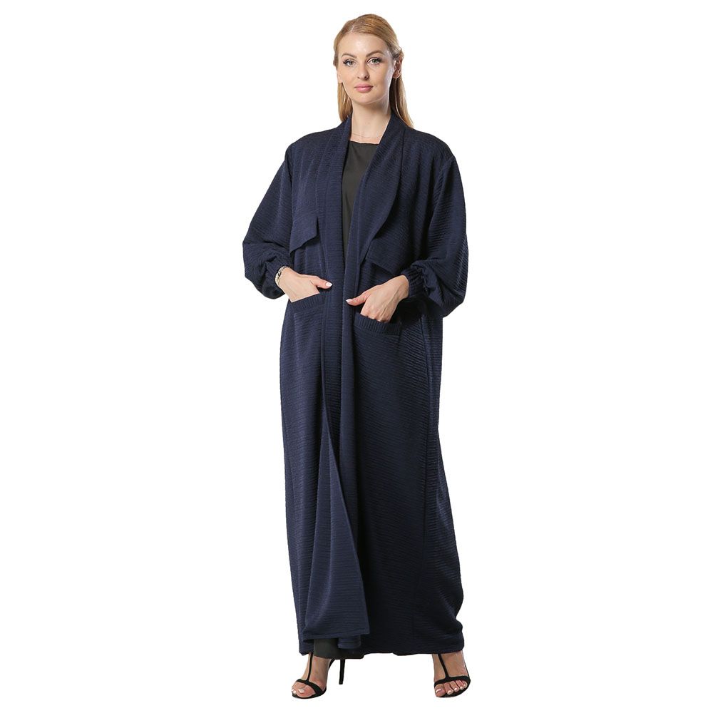 Moi Street - Navy Abaya With Pockets