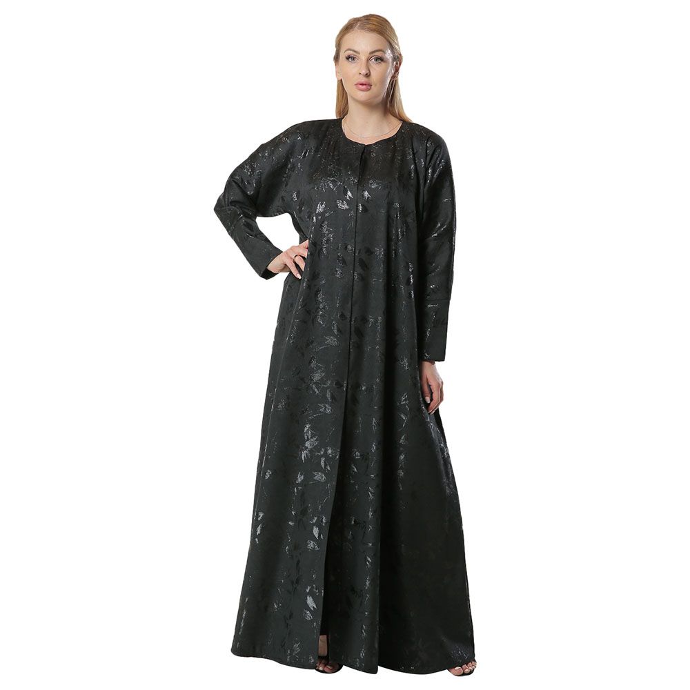 Moi Street - Black Jacquard Abaya