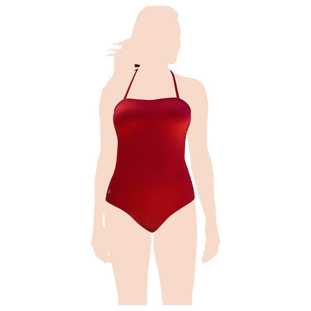 Mums & Bumps - Leonisa Sculpting Macrame Back One-Piece Swimsuit - Red