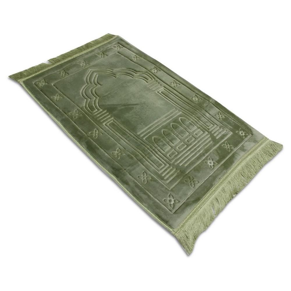 Sundus - Innovative Prayer Rug Mat - Olive Green