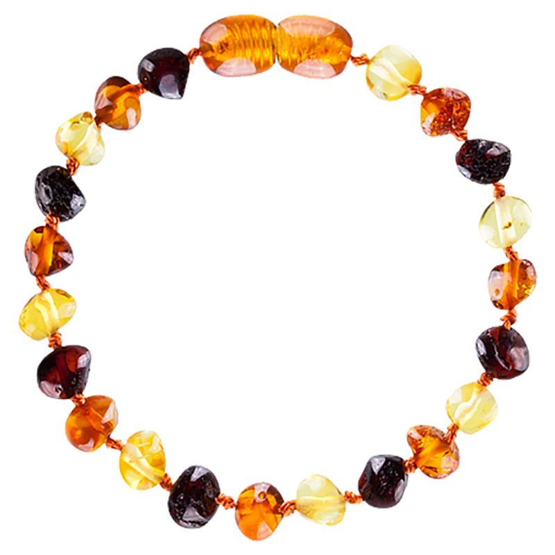 Made by Nature - Premium Amber Baby Teething Bracelet - Multicolor