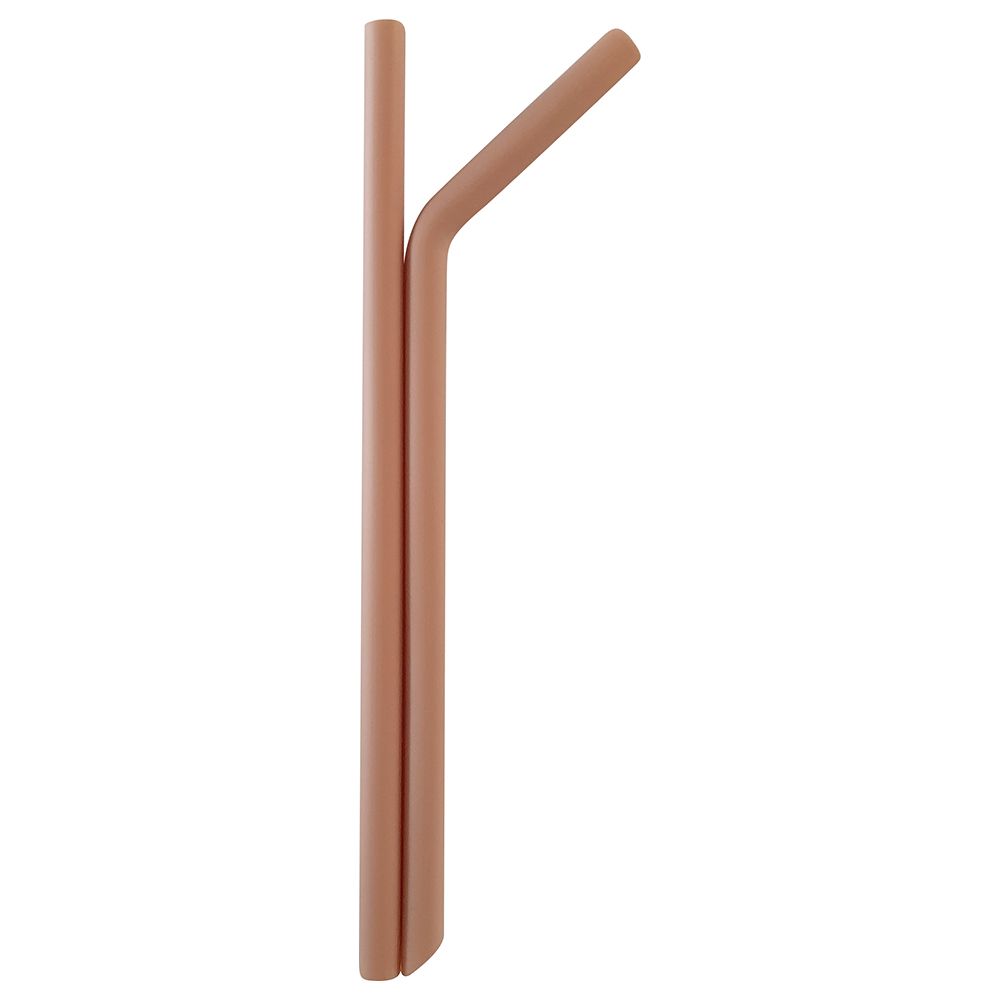 Dove and Dovelet - Silicone Smoothy Straws - Pack of 2 - Nude