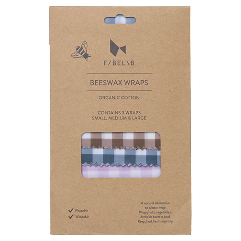 Fabelab - Beeswax Food Wraps - Pack Of 3 - Lilac Mix