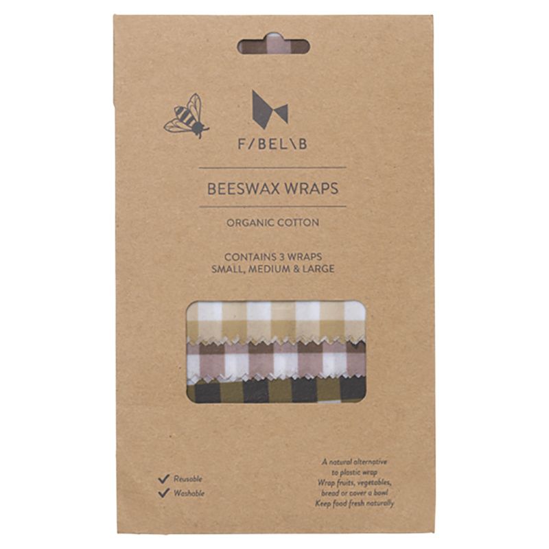 Fabelab - Beeswax Food Wraps - Pack Of 3 - Ochre Mix