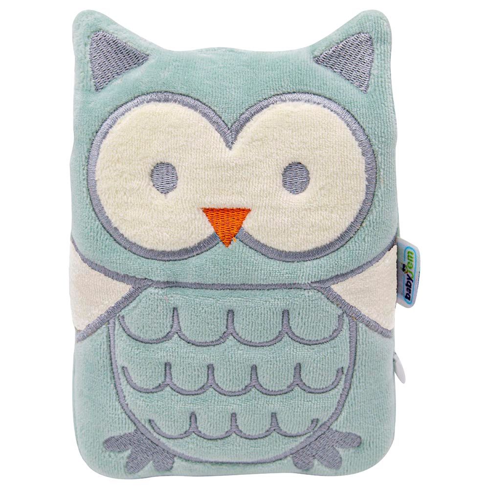 Babyjem - Cherry Seeds Filled Velvet Colic Pillow Owl - Green 