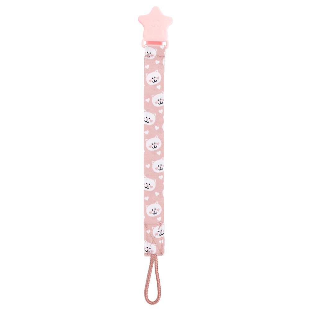 Babyjem - Printed Pacifier Holder - Pink