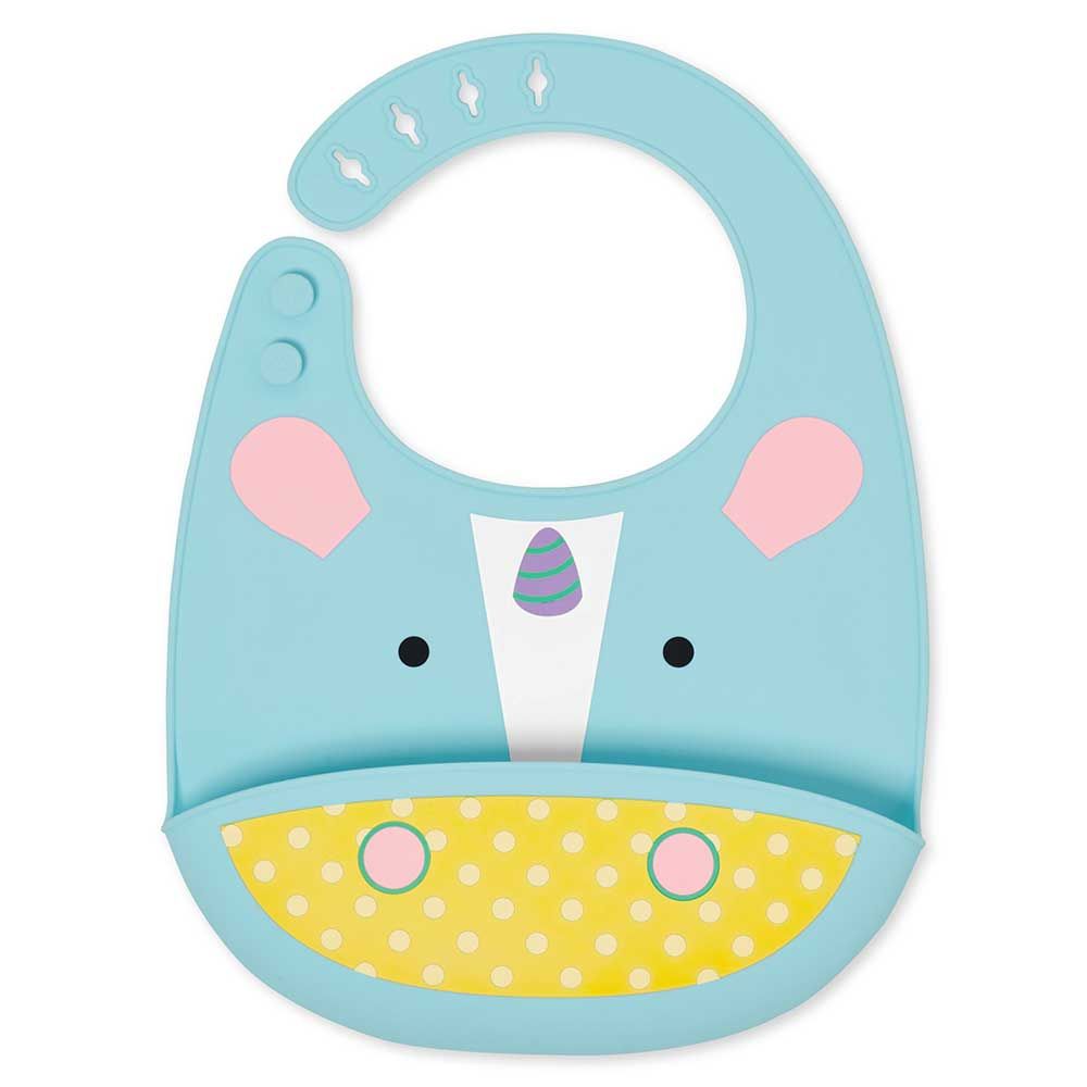 SkipHop - Zoo Fold & Go Silicone Bib - Unicorn