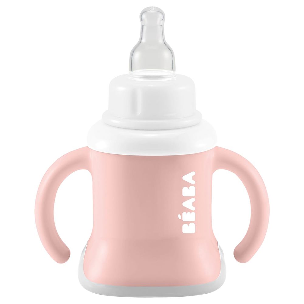 Beaba - 3-in-1 Evolutive Training Cup - Old Pink