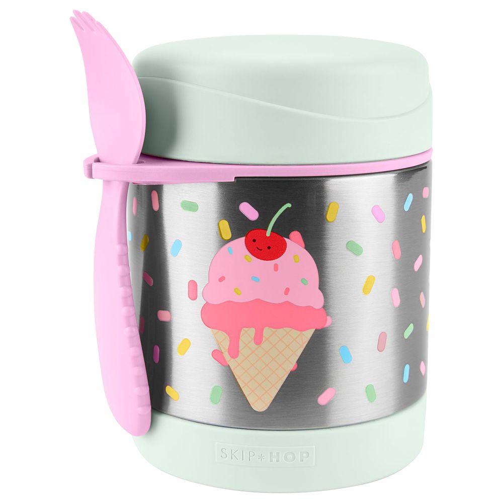 Skiphop - Spark Style Food Jar 325ml with Fork - Ice Cream