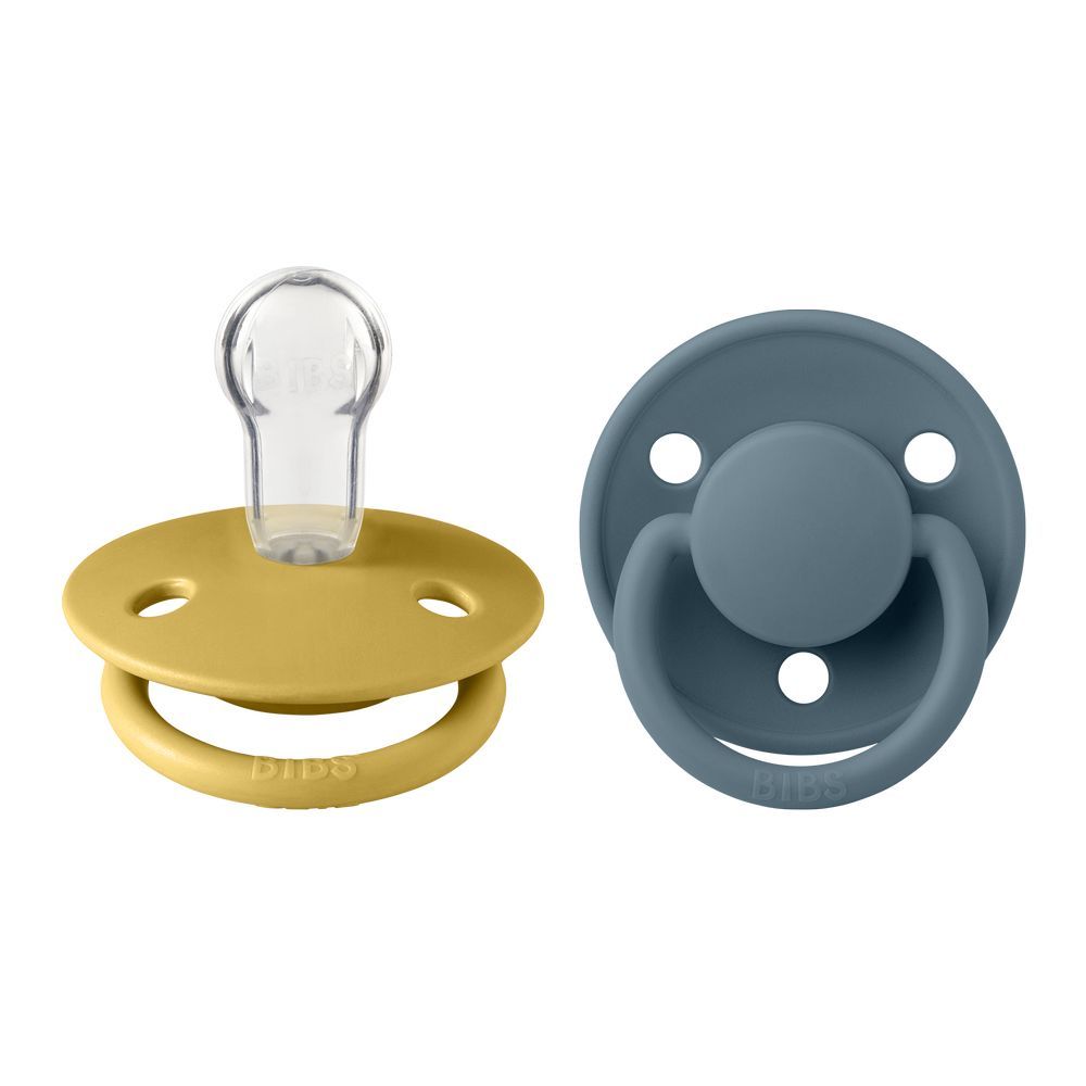 Bibs - De Lux Pacifiers - 0M+ - Pack of 2 - Mustard/Petrol