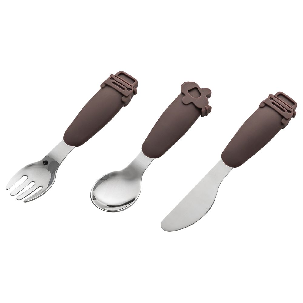 Citron - Silicone Cutlery Set w/ Pouch - Plum