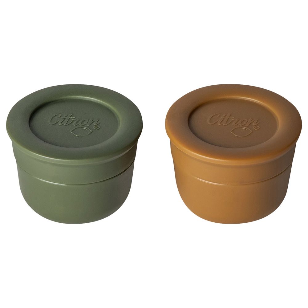 Citron - Mini Sauce Containers - Pack Of 2 - Caramel/Green